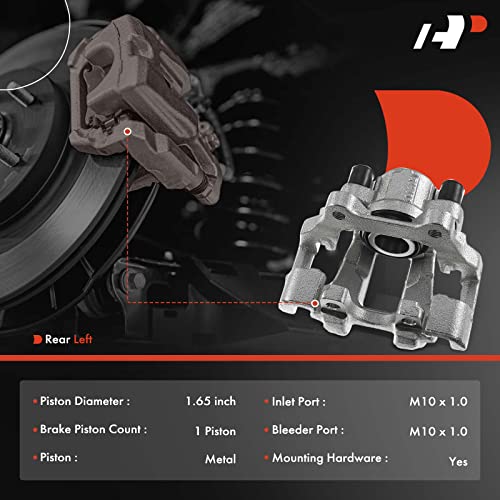 A-Premium Disc Brake Caliper Assembly with Bracket Compatible with Select BMW Models - 228i, 228i xDrive, 230i, 230i xDrive, 320i, 328d, 328i, 330e, 330i, 428i, 430i - Rear Left Driver Side by A-premium - Image 2