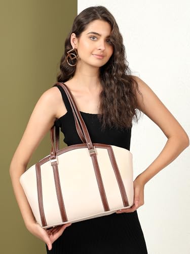 Image of EXOTIC Shoulder Handbag for Women, Classic Fashion Design with Contrast Stitching