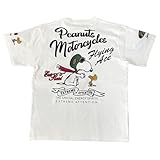 [フラッグスタッフ] FLAGSTAFF スヌーピー コラボ Tシャツ 半袖 刺繍 メンズ MOTORCYCLE 452093-10ホワイト-M