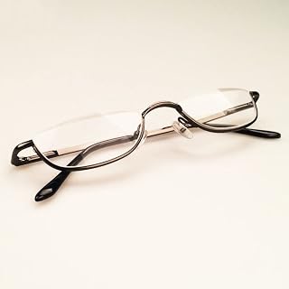 GALLIN Half Moon Reading Glasses 1.5/2.5/3.5 Semi Rimless Computer Reader Unisex Half Frame Eyeglasses Vintage Fashion Eyewear (Size : 2.5 Diopter)