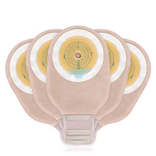 Carbou Ostomy Bags Drainable Pouches with Closure for Colostomy Ileostomy Stoma Care, Cut-to-Fit