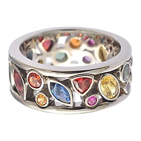 Yajimsa Crystal Rings Women, Ionix Fidget Quartz Crystal Ring, Anxiety Ring Jewelry For Women Christmas Anniversary Valentines Day Gift For Her Cover