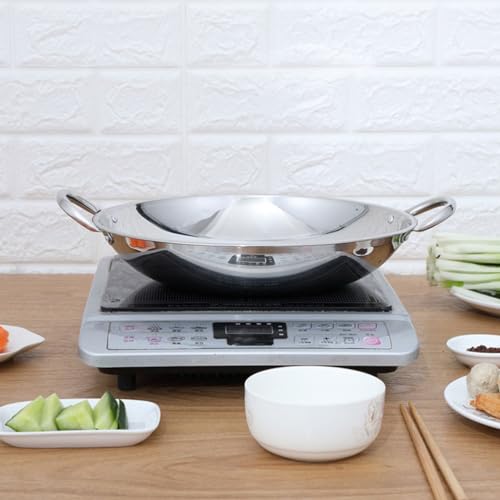 Wok de acero inoxidable Garneck de fondo redondo 23 cm miniatura 3