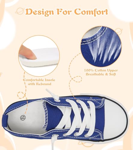 Image of Toddler Little Kid Cushioned Canvas Shoes Slip On Sneakers Soft and Durable