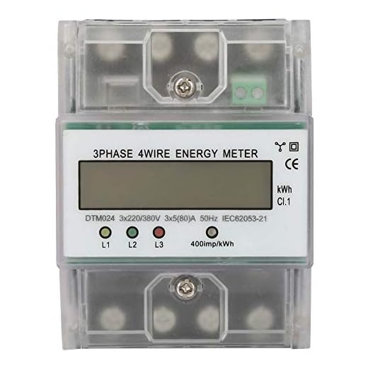 Energiförbrukning digital elektrisk kraftmätare, genomskinligt skal, låg energiförbrukning, 3-fas 4P KWh-mätare med LCD, 220/380V 5-80A