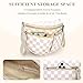 JQWYGB Bum Bag Checkered Crossbody Bags for Women Nylon Double Pockets Checkerboard Fanny Pack Fashion Sling Bag