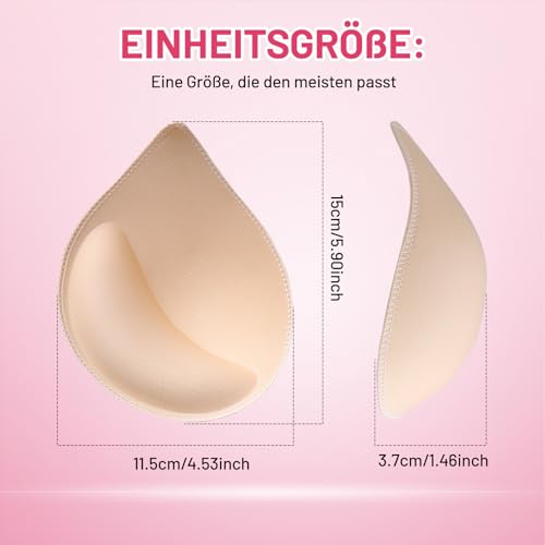 BH-Einlagen Perfeclan Dreieckspads für Bademode und Sport-BHs
