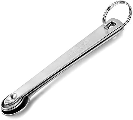 Uooker Heavy Duty Stainless Steel Metal Mini Measuring Spoons Set for Dry or Liquid, Fits in Spice Jar, Set of 5 (Tad, Dash, Pinch, Smidgen and Drop)