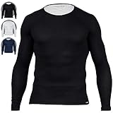 Hoch atmungsaktiv - Das atmungsaktive und wärmeisolierende Material dieses Unterzieh Shirts leitet Körperwärme und Schweiß bei winterlichen Aktivitäten effektiv nach außen ab