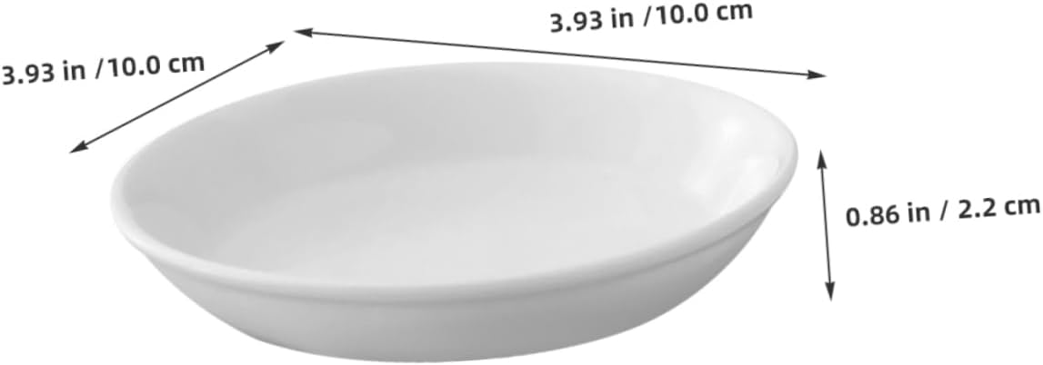 6pcs Replacement Wax Melt Holder Dish Ceramic Essential Oil Plate Tea Light Candle Holders for Fragrance Lamp