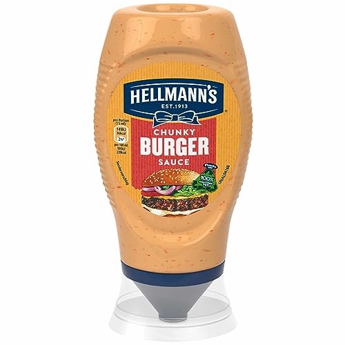Hellmann\'s Chunky Burger Sauce (250ml Flasche) + usy Block Hellmann\'s Chunky Burger Sauce (250ml Flasche) + usy Block