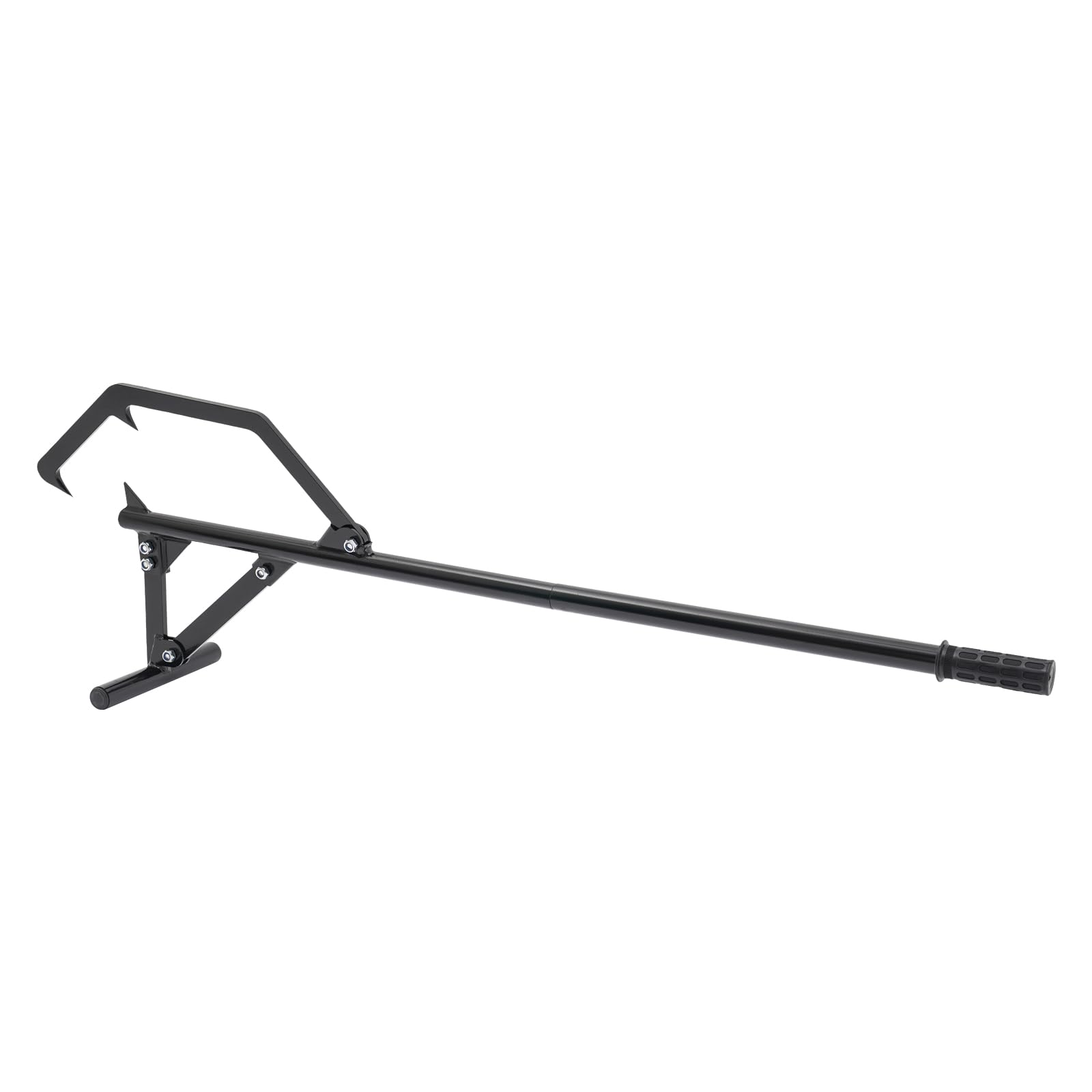 Timberjack - Alzacavi in acciaio, con gancio reversibile, regolabile manualmente, per un sollevamento sicuro, ruote e seghe di tronchi, nero