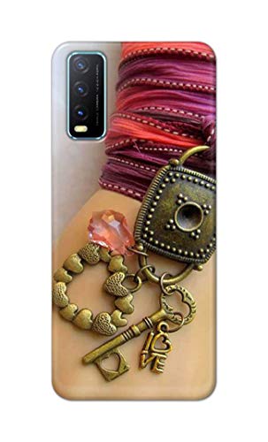 Image of Girl Hand with Keychain Hard Back Case Cover for Vivo Y20 / Vivo Y20i / Y20s / Y20G / Vivo Y12s / Y20S (G) Back Cover -(J5) VNS2228