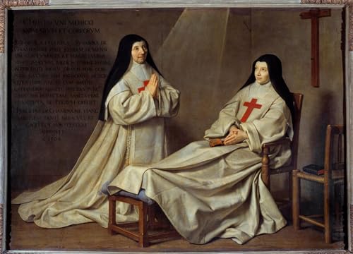 Pintura murales lienzo de Philippe De Champaigne: Retrato de Madre Catalina Arnauld (60x90cm) 1