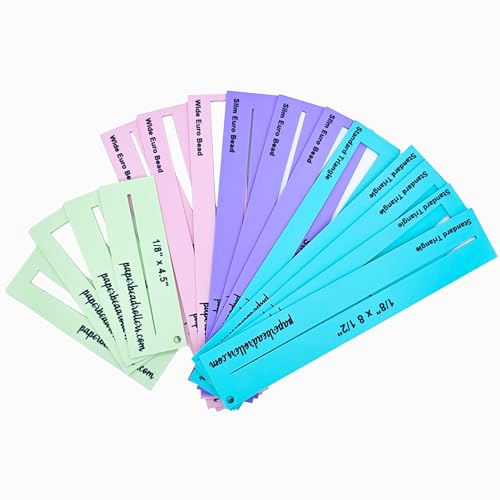 Paper Bead Strip Hard Plastic Stencils Set of 4 Styles Paper Bead Strips