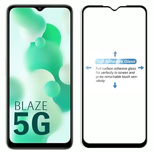 Image of DD SON Premium HD+ Tempered Glass Screen Protector Guard Compatible For Lava Blaze 5G Edge to Edge Coverage With Easy installation kit for Smartphone