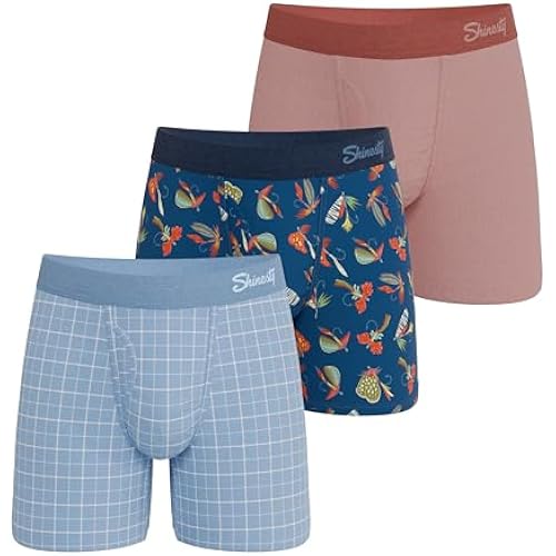 Shinesty Ball Hammock Boxer Brief Pouch Underwear for Men with Fly, 3 Pack