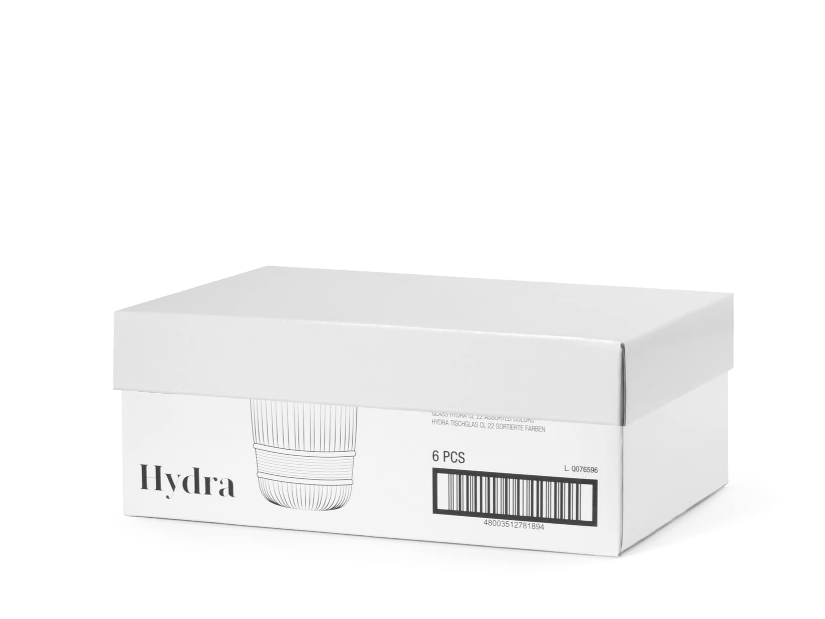 H&H set 6 bicchieri Hydra colorati cl 22