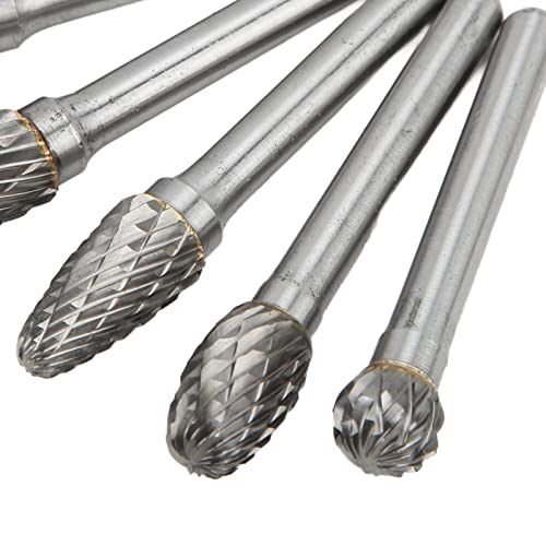 Set de 5 fresas rotativas de carburo de tungsteno 6x10mm miniatura 5