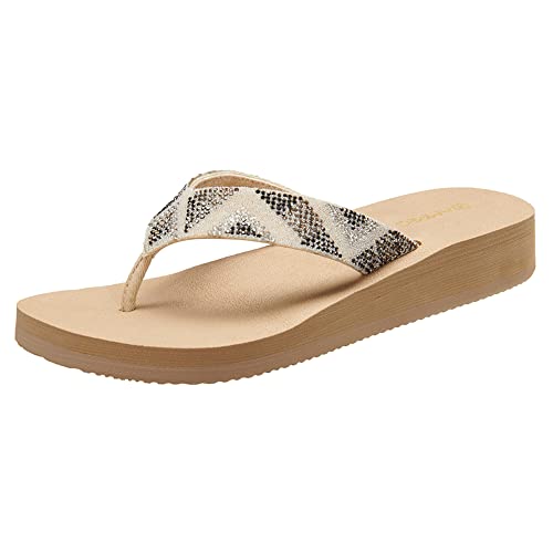 Ampeo Women's Arch Support Flip Flops Comfortable Casual Summer Beach Thong Sandals