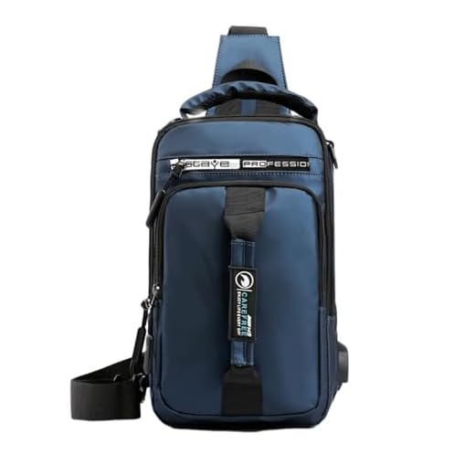 Crossbody Sling Bag for Women Mens, with USB Charging Port, Small Backpack Sash Bag Chest Daypack for Walking Hiking Travel