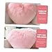 MAGICLULU Heart Shaped Pillow Fluffy Throw Pillow Decorative Couch Cushion for Home Plush Heart Pillows for Valentine Day Comfortable Fluffy Cushion for Living Bedroom Hotels Pink