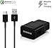 OEM Adaptive Fast Charger for Samsung Galaxy Tab S3 15W with Certified USB Type-C Data and Charging Cable. (Black / 3.3FT / 1M Cable)