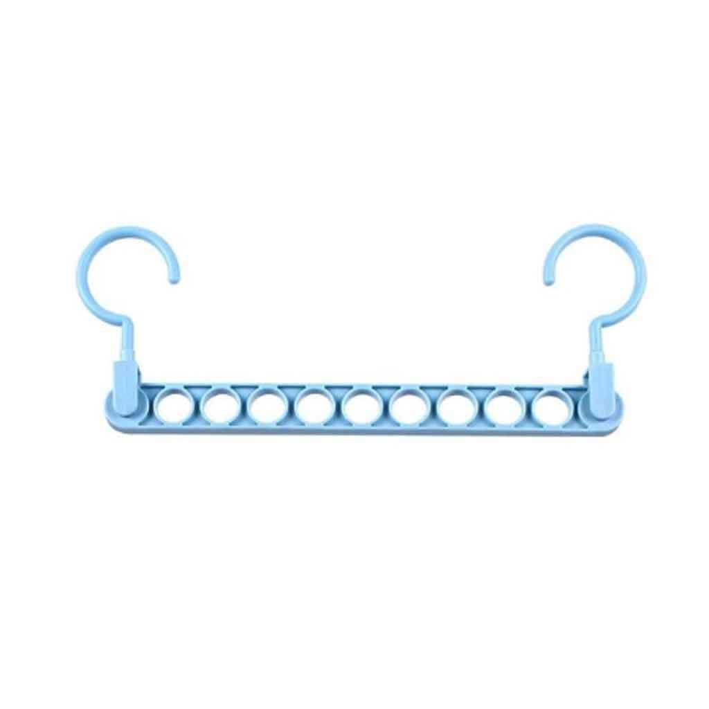 MOBYGKFY Nine-hole Magic Hanger Multi-purpose Hanger Home Magic Storage Artifact Anti-skid Drying Rack Space Saving(White-style)