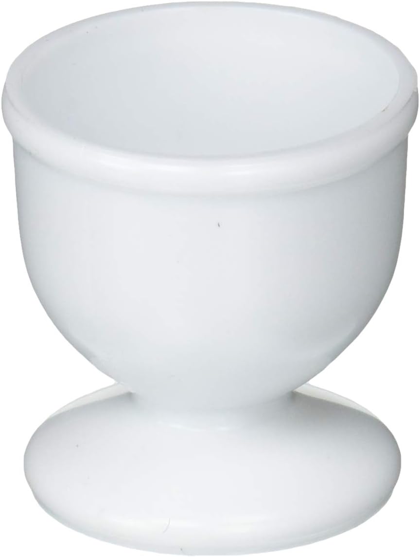 1 X Egg Cups Set 4 PC Poached Hard Boiled Breakfast White Save Kitchen Hot Food New, Silver