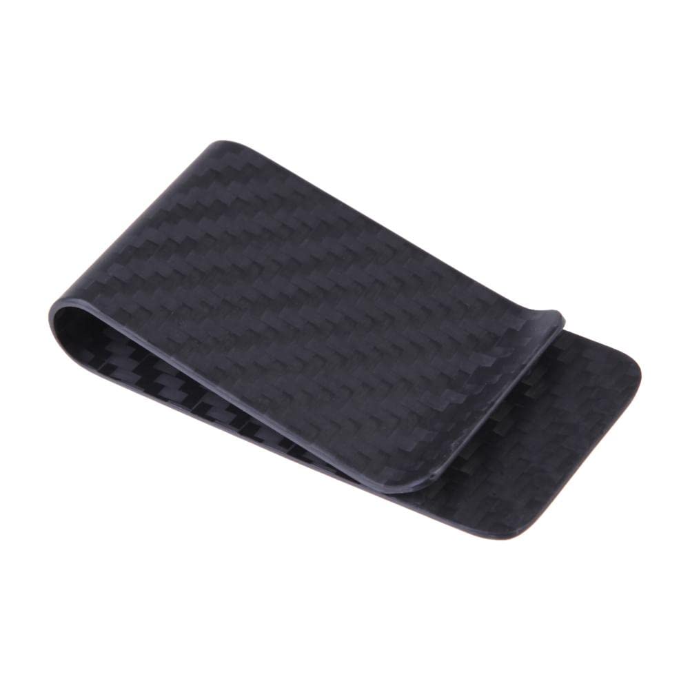 Real Carbon Fiber Money Clip Matte Black Credit Card Holder Money Wallet-image-29