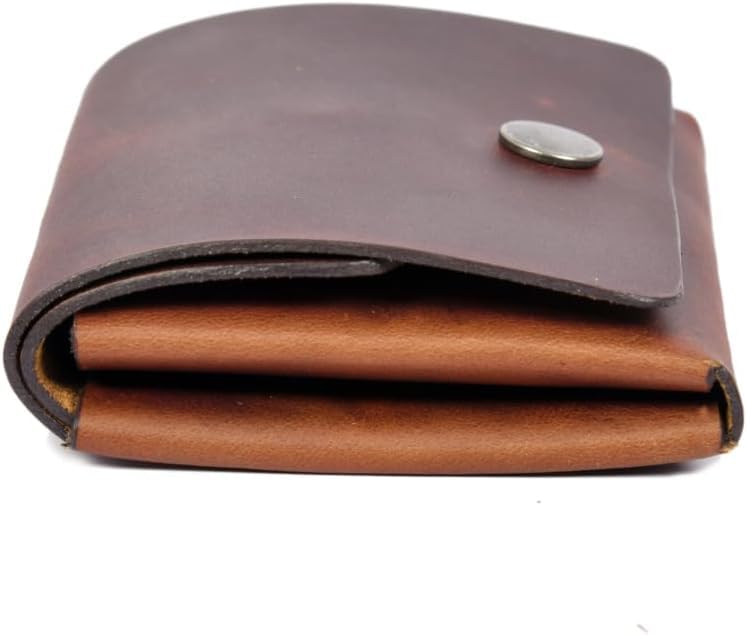 Handcrafted Leather Wallet – Double Pouch, Slim Design | Minimalist Front Pocket Wallet for Men & Women | Canadian Brand | Classic Rectangular Card Holder, Money Organizer, ID Case (Midnight Oak)2