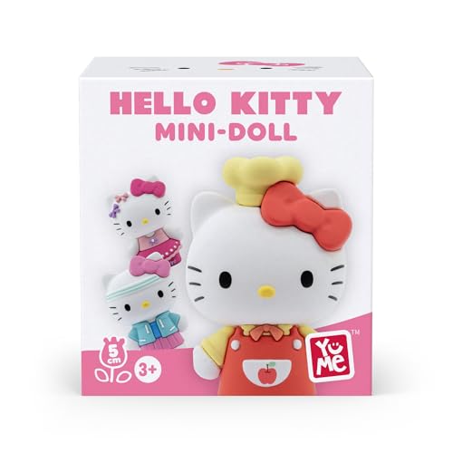 Hello Kitty Doll Mini Fashion 5 cm sortido, cada uma é vendida separadamente, figuras de ação oficiais, figuras de exibição, colecionáveis, para fãs de todas as idades