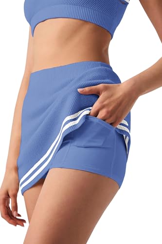 Nirovien Womens Workout Sets 2 Piece Tennis Skorts Sets Athletic Gym Golf Outfits Tank Top and Skirt with Shorts2