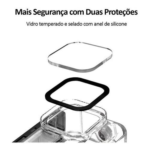 Caixa Estanque Compatível com GoPro Hero 11/10 / 9 Black 45m