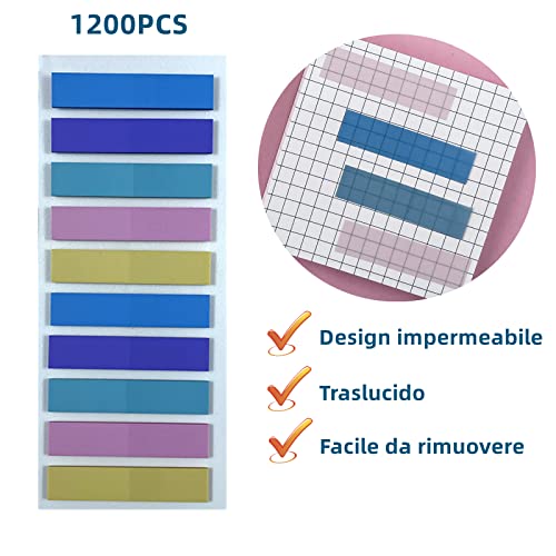Segnapagina Adesivi,1300 Pezzi Note Adesive