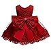 Flower Girls Dresses for Baby First Baptism Toddler Hallowmas Birthday Party Ball Gown Dress (Red,18M)