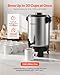 VEVOR Commercial Coffee Urn, 30 Cup 152oz Hot Beverage Dispenser with Dripless Faucet, 1090W Quick-Brewing Coffee Maker, Automatic Temperature Control, for Catering, Party, Church & Restaurant