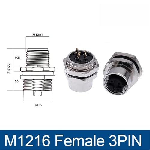 Conector de sensor M12 con brida trasera M1216 para evitar cortes de señal 2