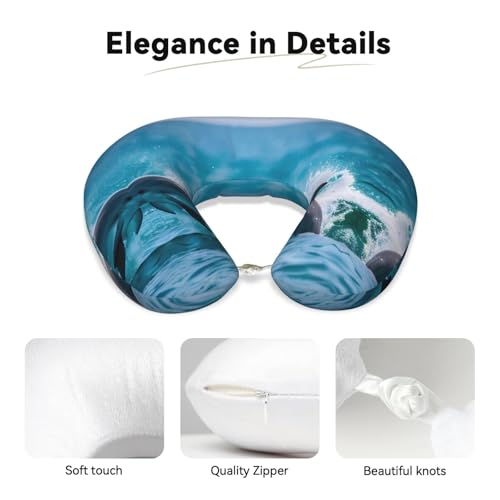 Almohada de viaje de espuma viscoelástica negra miniatura 4