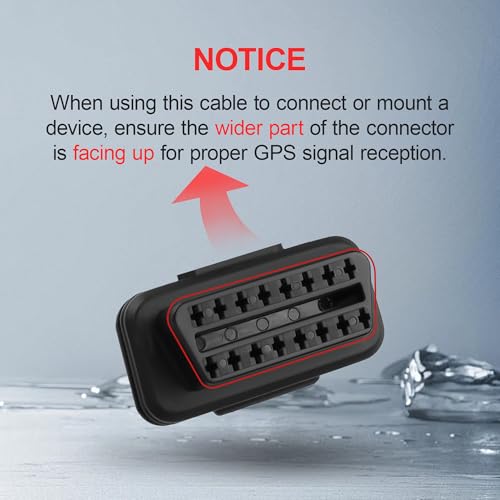 Image of OBD Slim Extension Cable,16 Pin OBD2 Male to Female Ribbon Extension Wire, Diagnostic Universal OBD II Convert Cable (90-Degree 16-pin Male Connector)