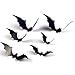 DIYASY Bats Wall Decor,120 Pcs 3D Bat Halloween Decoration Stickers for Home Decor 4 Size Waterproof Black Spooky Bats for Room Decor