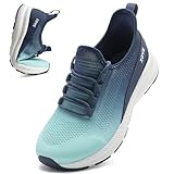 ZOVE Wide Toe Box Shoes Women Extra Wide Width Sneakers Ultra Light Road Running Shoes Non-Slip Tennis Sneakers Breathable Walking Athletic 8825 Navy Blue 43