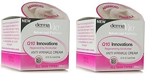 Derma Tech Solutions V10 Q10 Innovations Regenerating Moisturiser Anti Wrinkle Cream Moisturiser (Pack of 2) by Q3 Innovations