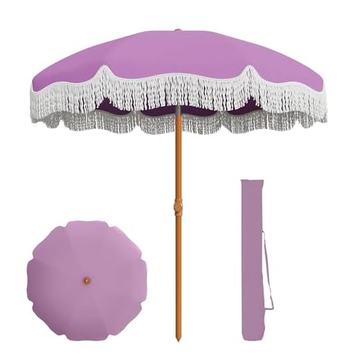 Elegant 7ft Patio Umbrella with Fringe