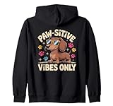 Photo Gallery dog lover paw-sitive vibes only cool bassotto felpa con cappuccio Photo Gallery dog lover paw-sitive vibes only cool bassotto felpa con cappuccio