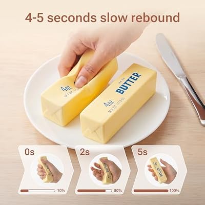 Butter Squishy Toys, Slow Rising Stress Relief Squishies, Soft PU Cream Scented Sensory Fidget Toys for Kids & Adults, Home & Desk Decor, Party Favors & Gifts