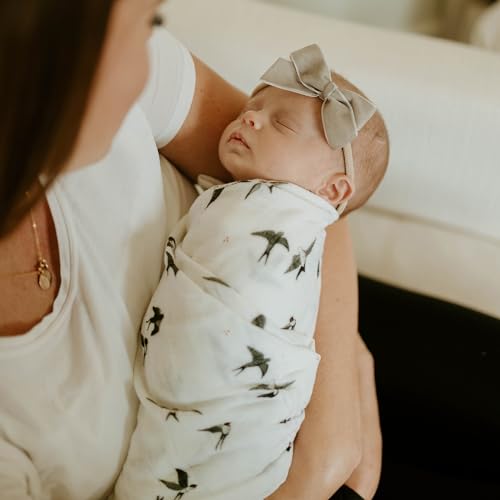 Image of Little Unicorn Muslin Swaddle Blanket for Newborns & Infants | Soft & Breathable Fabric | Baby Blanket for Swaddling, Nursing, Shower Gifts (Swallows)
