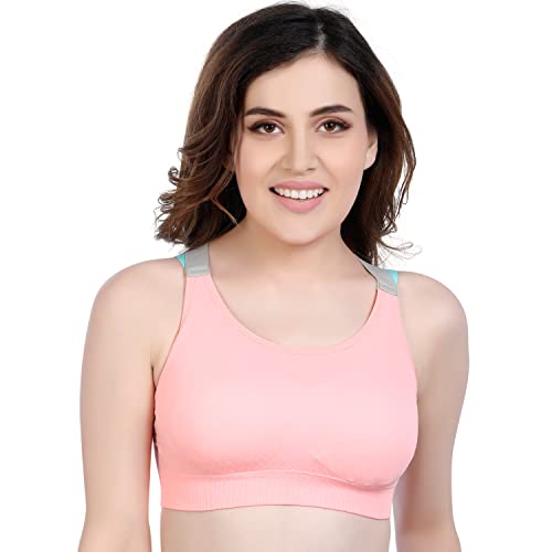 Image of Shoppy Villa Women's Seamless Padded Sports Bra, Racerback Gym Bra with Removable Pad