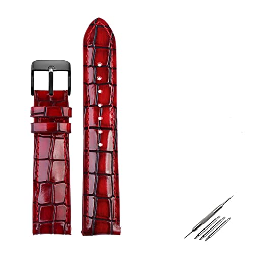 [Ƃ݂] NR_CeNX`CalfskinU[EHb`Xgbv18mm 20mm 22mm̎voh݊̂j̎vANZT[\bhobNu[O[uE(Red black,20mm)