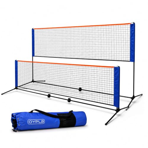 Oypla Small 3m Adjustable Foldable Badminton Tennis Volleyball Net
